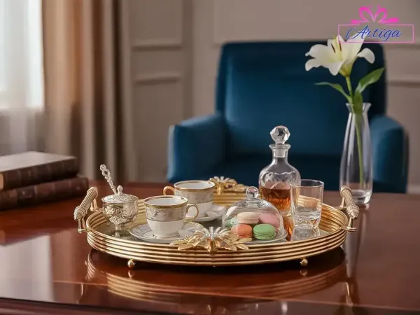 Gold_Glass_With_Metal_Tray