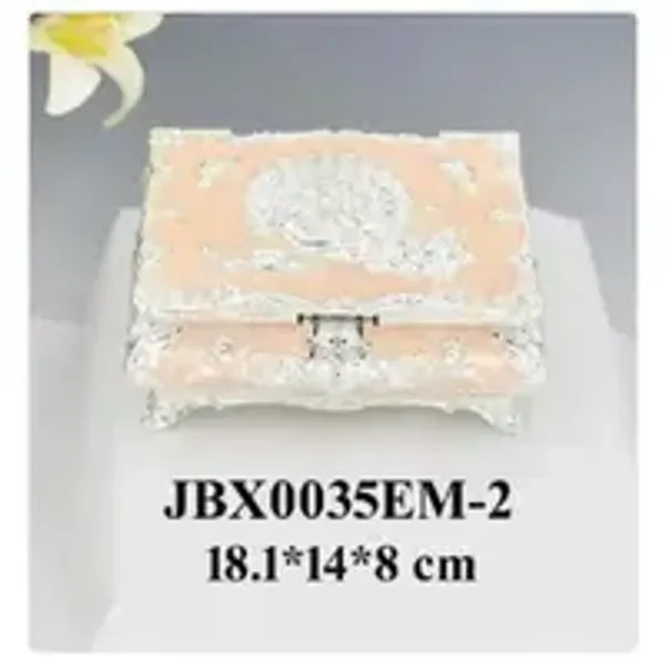 German_Silver_Peach_Colour_Peacock_Box