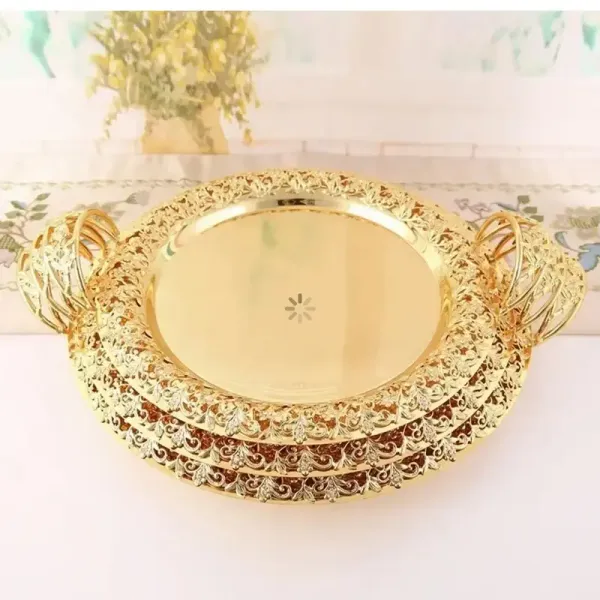 Set_Of_Three_Golden_Tray