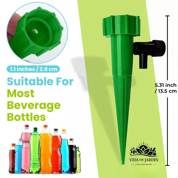 VIDA_DE_JARDIN_Drip_Irrigation_kit_for_Home_Garden_plants_|_Self-Watering_Spikes_Plants,_Automatic_Water_Devices_For_Plant_with_Slow_Release_Control_Tap_Drip_Irrigation_(Pack_of_12)