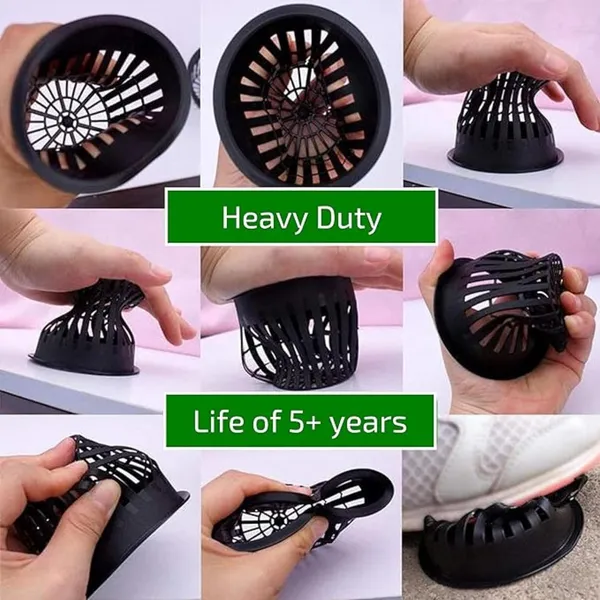 VIDA_DE_JARDIN_Black_Hydroponic_Net_Pots_|_Heavy_Duty_Slotted_Mesh_Net_Cups_with_Wide_Lip_|_Durable_Reusable_Plastic_Plant_Basket_for_DWC_Systems,_Aquaponics_|_3_Inch_(100)