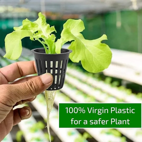 VIDA_DE_JARDIN_Black_Hydroponic_Net_Pots_|_Heavy_Duty_Slotted_Mesh_Net_Cups_with_Wide_Lip_|_Durable_Reusable_Plastic_Plant_Basket_for_DWC_Systems,_Aquaponics_|_3_Inch_(100)