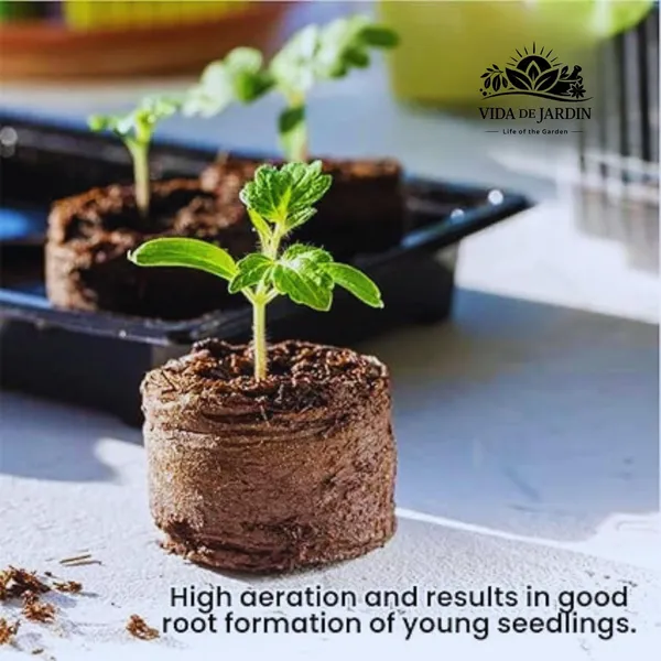 VIDA_DE_JARDIN_Coir_Seed_Germination_Kit_45MM_|_Coco_Peat_Pellets_for_Seedling_Trays_|_Organic_Seed_Starter_Plugs_|_Fast_Germination_&_Healthy_Root_Development_(100_pcs)