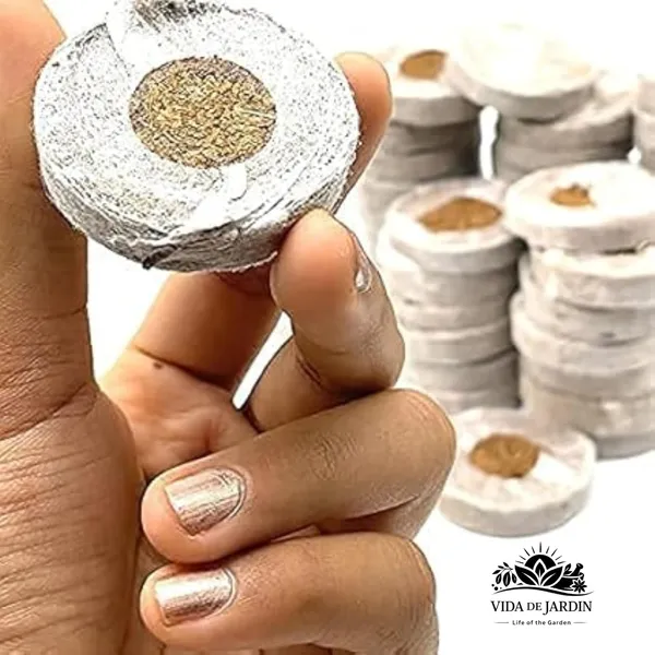 VIDA_DE_JARDIN_Coir_Seed_Germination_Kit_45MM_|_Coco_Peat_Pellets_for_Seedling_Trays_|_Organic_Seed_Starter_Plugs_|_Fast_Germination_&_Healthy_Root_Development_(100_pcs)