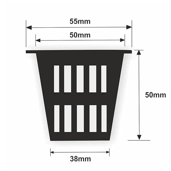 VIDA_DE_JARDIN_Black_Hydroponic_Net_Pots_|_Heavy_Duty_Slotted_Mesh_Net_Cups_with_Wide_Lip_|_Durable_Reusable_Plastic_Plant_Basket_for_DWC_Systems,_Aquaponics_|_2_Inch_(100)