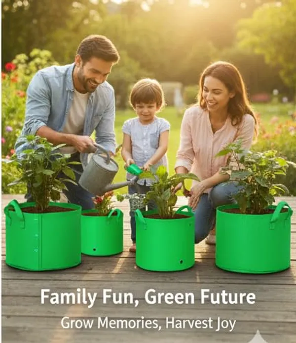 VIDA_DE_JARDIN_HDPE_Round_Plant_Grow_Bags_|_260_GSM_UV_Protected_Grow_Bag_for_Terrace_Gardening,_Vegetable_Plants,_Home_Garden,_Balcony,_Nursery,_Kitchen_Garden_|_(Pack_of_4,_12X12_Inches)