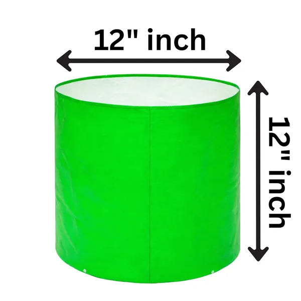 VIDA_DE_JARDIN_HDPE_Round_Plant_Grow_Bags_|_260_GSM_UV_Protected_Grow_Bag_for_Terrace_Gardening,_Vegetable_Plants,_Home_Garden,_Balcony,_Nursery,_Kitchen_Garden_|_(Pack_of_10,_12X12_Inches)