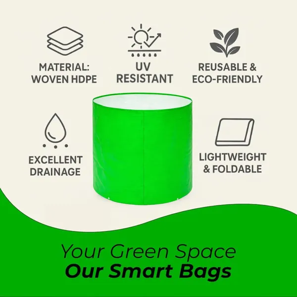 VIDA_DE_JARDIN_HDPE_Round_Plant_Grow_Bags_|_260_GSM_UV_Protected_Grow_Bag_for_Terrace_Gardening,_Vegetable_Plants,_Home_Garden,_Balcony,_Nursery,_Kitchen_Garden_|_(Pack_of_6,_12X12_Inches)