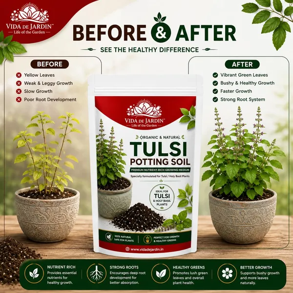 VIDA_DE_JARDIN_Tulsi_Potting_Soil_Mix_|_Premium_Ready-to-Use_Potting_Soil_for_Holy_Basil_Plants_|_Well-Draining_Organic_Soil_with_Natural_Nutrients_(5_KG)