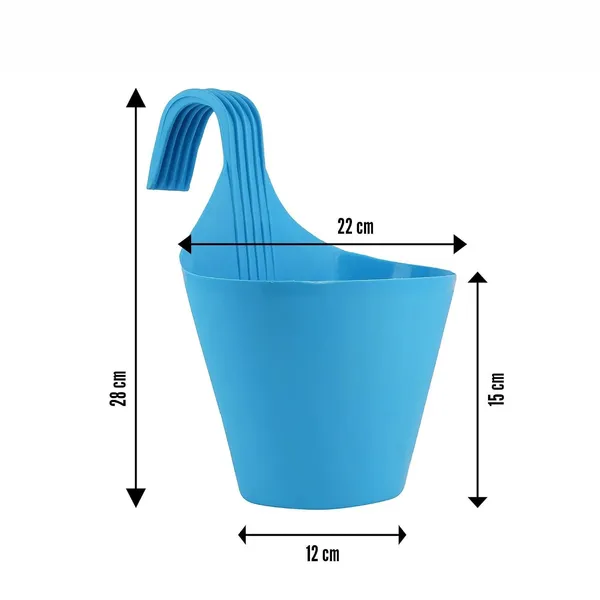 VIDA_DE_JARDIN_Hanging_Plant_Pots_Set_of_10_–_Colorful_Plastic_Hanging_Planters_for_Balcony,_Home_&_Garden,_Indoor_&_Outdoor_Plants
