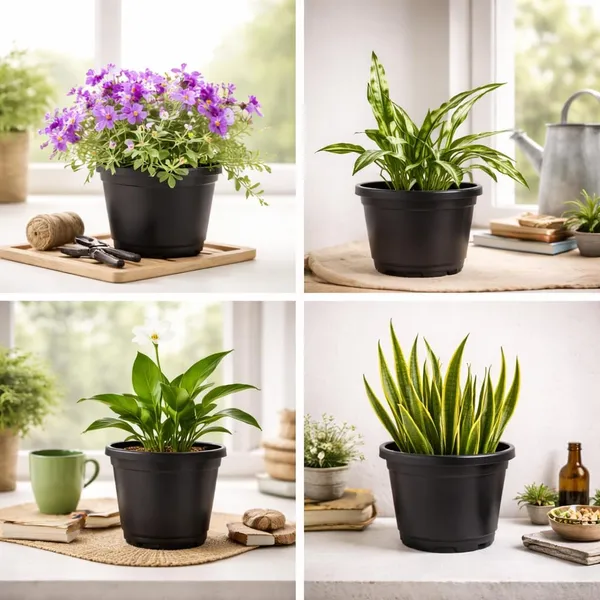 VIDA_DE_JARDIN_Black_Plastic_Plant_Pots_for_Indoor_&_Outdoor_Gardening_|_Durable_Nursery_Pots_for_Plants,_Flowers_&_Seedlings_|_Lightweight_Garden_Pots