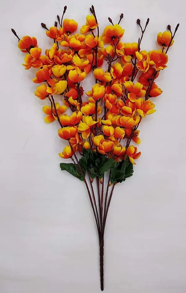Plastic_Orange_Yellow_Blossom_Artificial_Branch_Bouquet