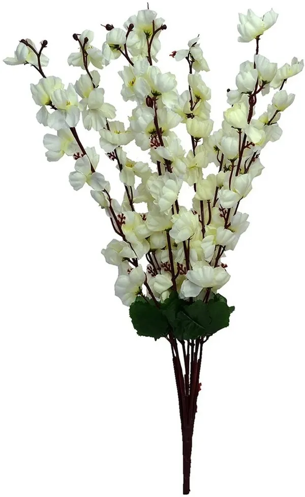 Plastic_Decorative_White_Green_Blossom_Artificial_Flower_Bouquet