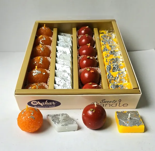 Assorted_Indian_Mithai_Shaped_Candles_Gift_Box-_Large_(31_pcs)