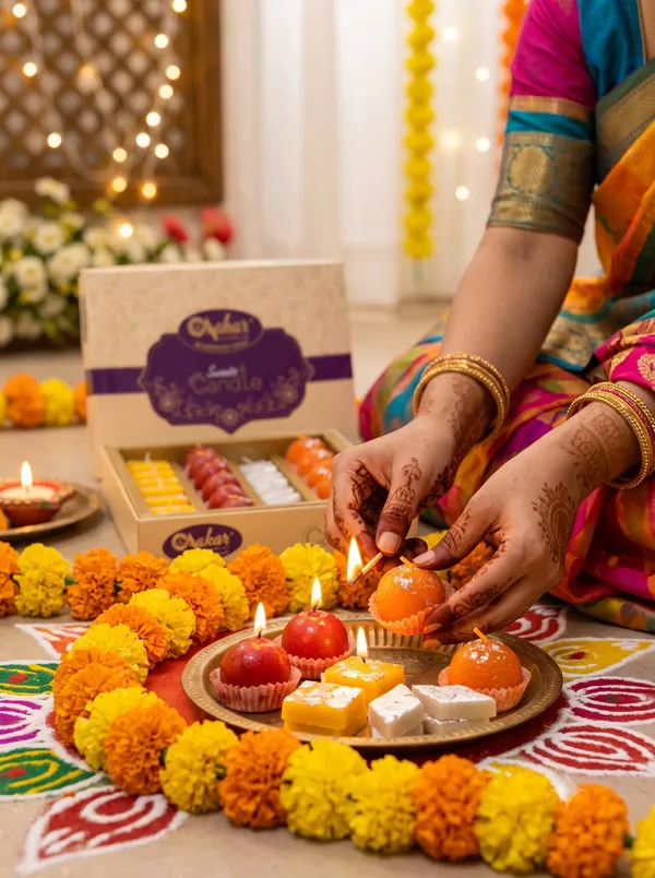 Assorted_Indian_Mithai_Shaped_Candles_Gift_Box-_Large_(31_pcs)