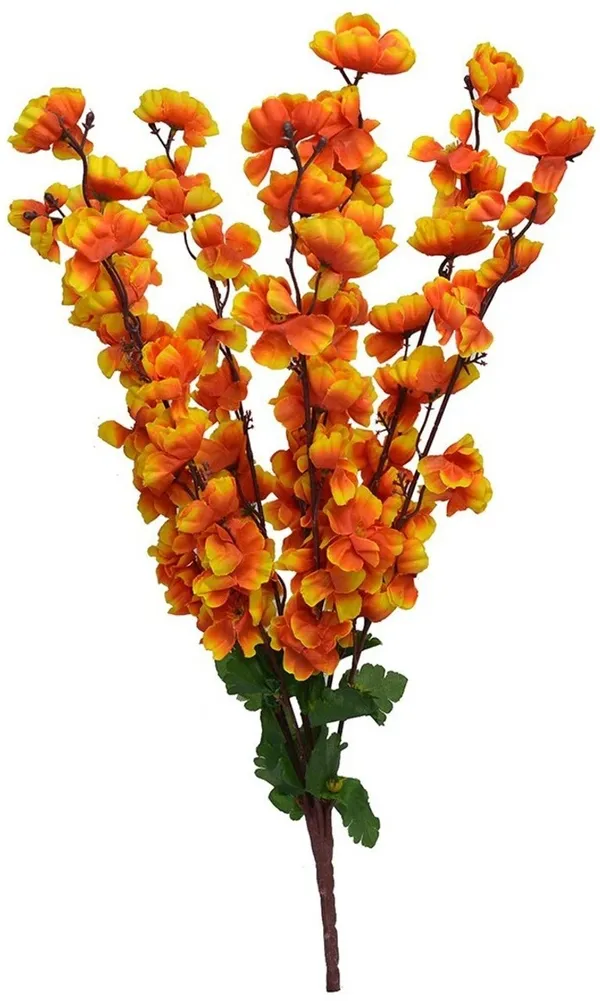 Plastic_Orange_Yellow_Blossom_Artificial_Branch_Bouquet