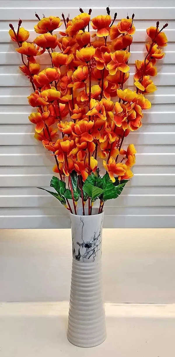 Plastic_Orange_Yellow_Blossom_Artificial_Branch_Bouquet