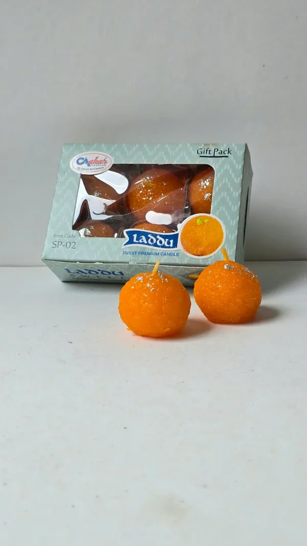 Festive_Diwali_Combo_Pack:_Realistic_Motichoor_Laddu_(Pack_of_6)_&_Eco-Friendly_Green_Sutli_Bomb_Candles_(Pack_of_6)_|_Set_of_12_Handcrafted_Decorative_Wax_Diyas_for_Gifting_&_Home_Decor