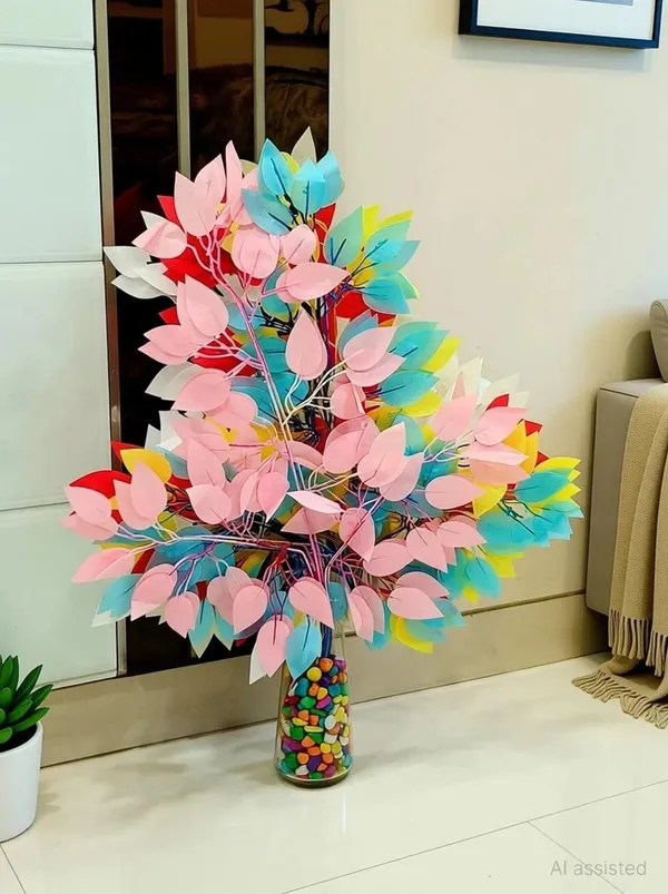 Plastic_Multicolour_Artificial_Decorative_Leaf_Bunch