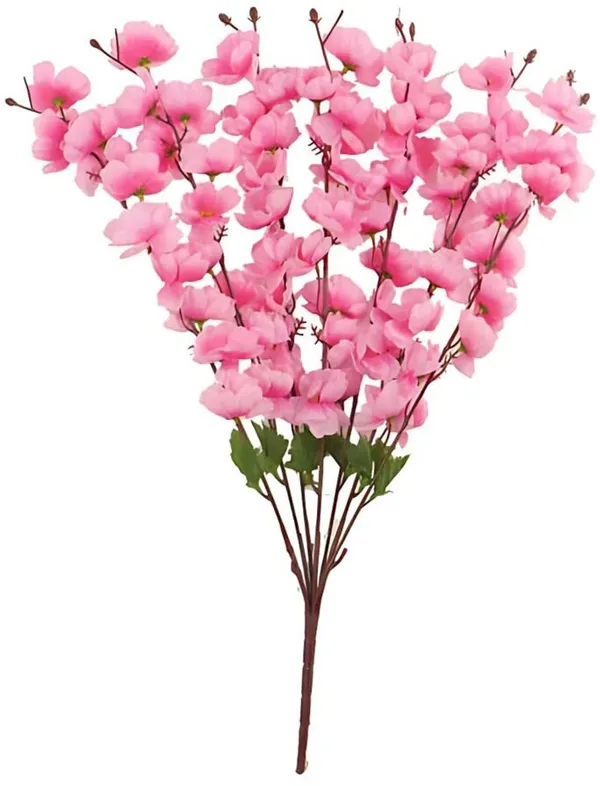 Plastic_Decorative_Pink_Blossom_Artificial_Flower_Bouquet