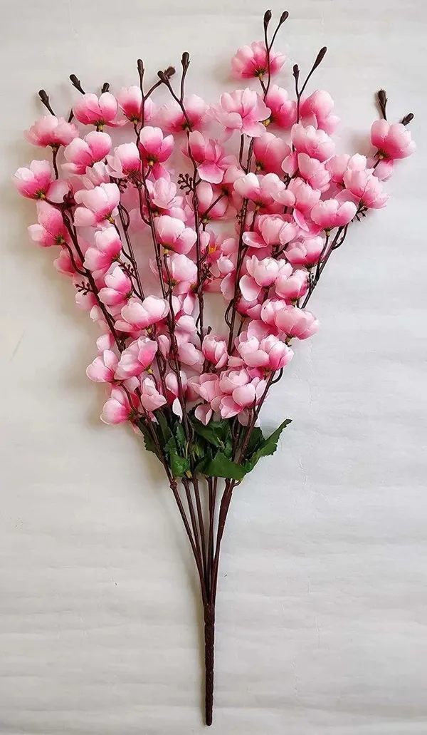 Plastic_Decorative_Pink_Blossom_Artificial_Flower_Bouquet