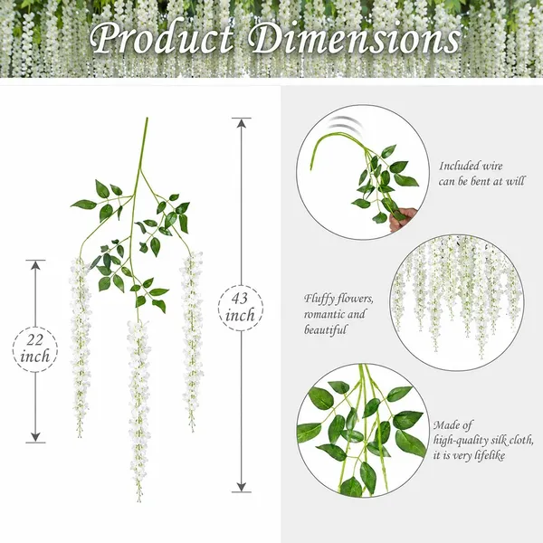 Silk_Decorative_White_Cascading_Artificial_Hanging_Vine