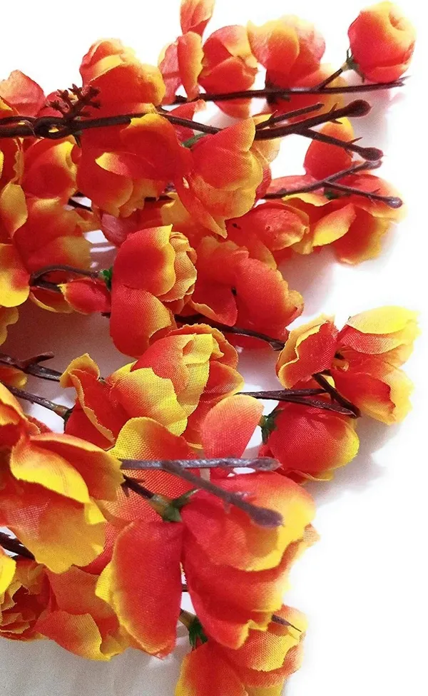 Plastic_Orange_Yellow_Blossom_Artificial_Branch_Bouquet