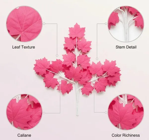Plastic_Pink_Maple_Leaf_Artificial_Floral_Branch