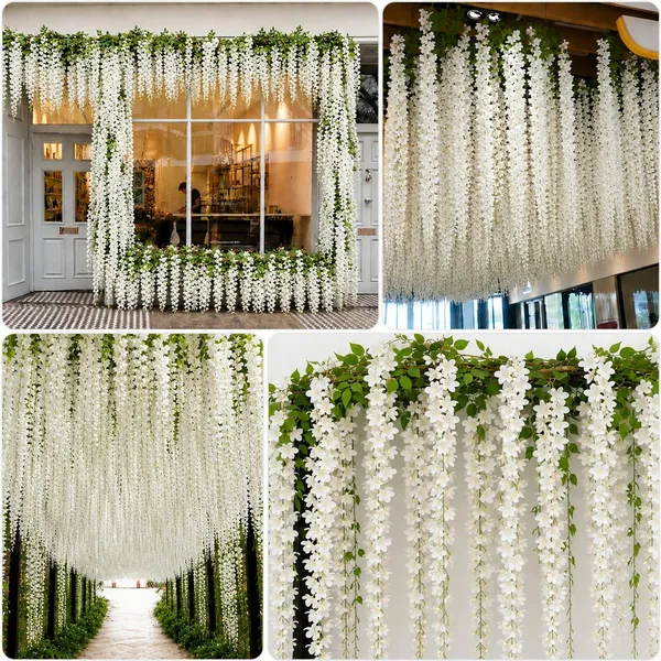 Silk_Decorative_White_Cascading_Artificial_Hanging_Vine