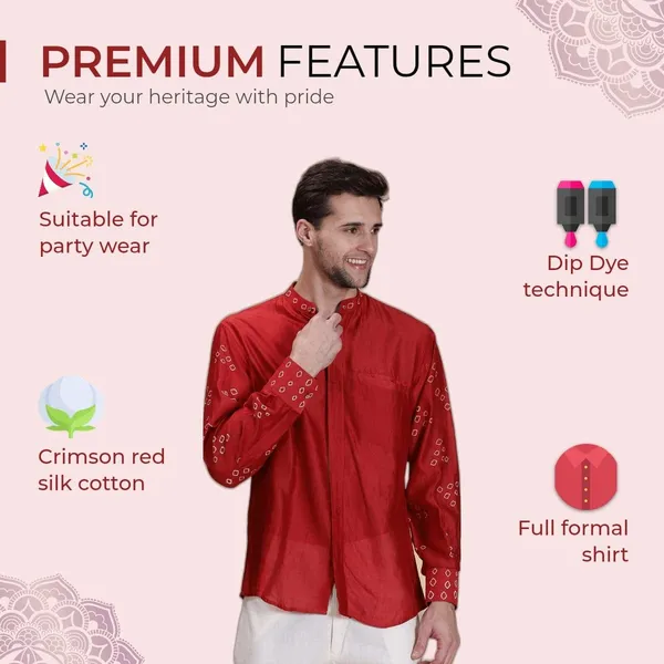 Red_Silk_Cotton_Regular_Fit_Formal_Shirt_For_Men
