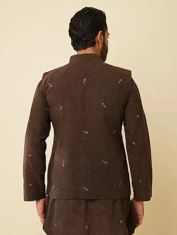 Brown_Cotton_Regular_Fit_Kurta_For_Men