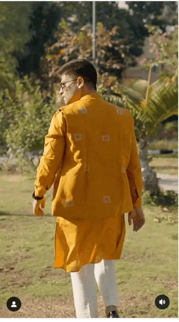Mustard_Khadi_Cotton_Printed_Kurta_Jacket_Set_For_Men