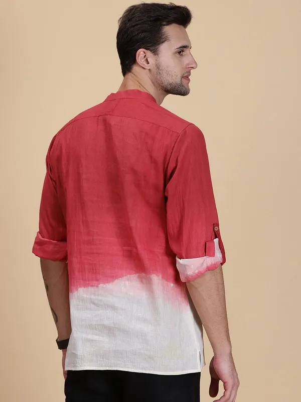 Red_Cotton_Regular_Fit_Kurta_For_Men