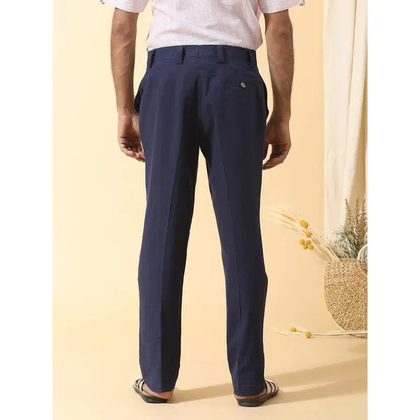 Navy_Cotton_Regular_Fit_Straight_Leg_Trousers_For_Men