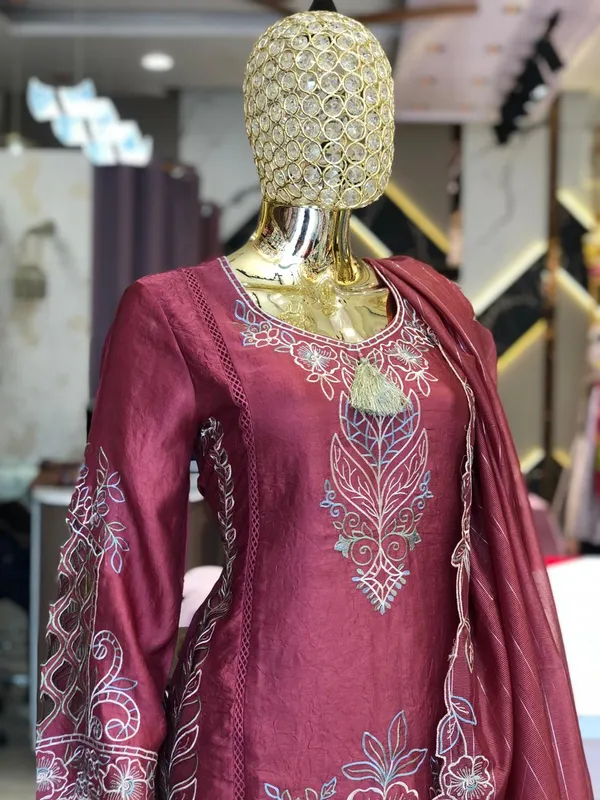 Maroon_Satin_Straight_Embroidered_Pakistani_Suit_For_Women