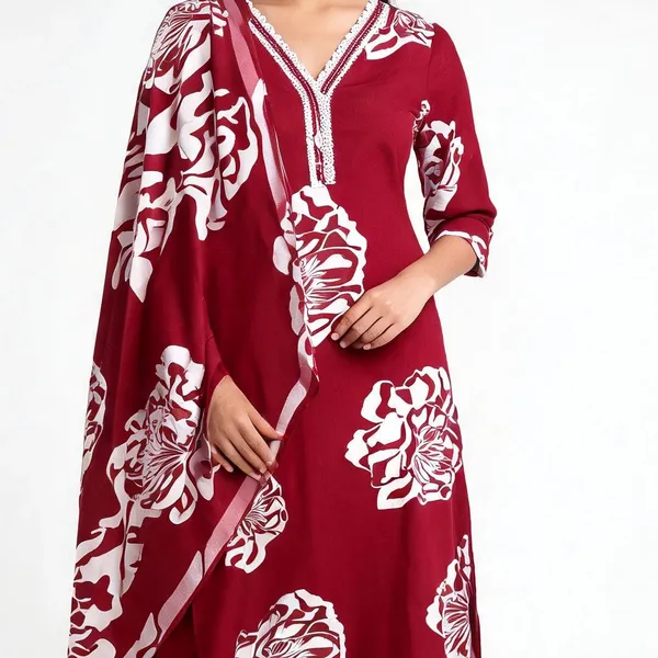 Cotton_Suit_Set_for_Women_-_Maroon_Contrast_Work_3_Piece_|_Daily_Wear