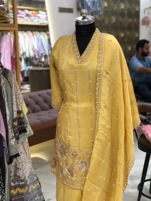 Yellow_Shimmer_A-Line_Embroidered_Kurta_Suit_Set_For_Women