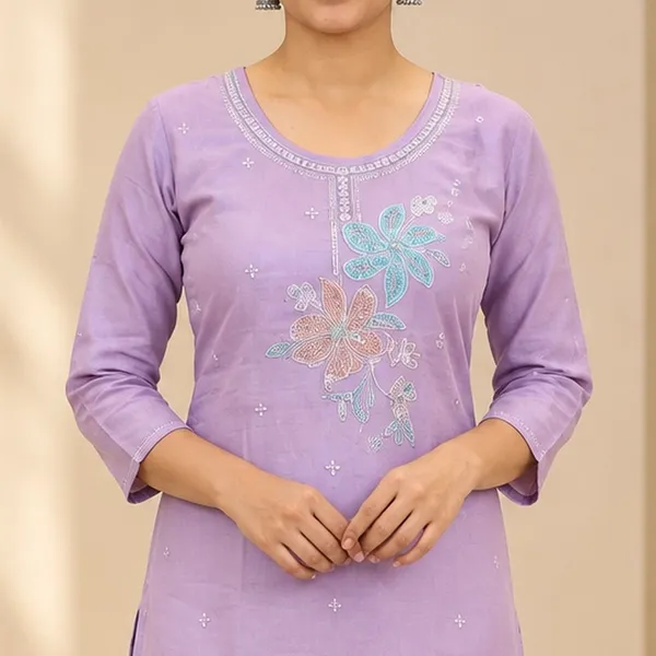 Cotton_Suit_Set_for_Women_-_Lavender_Embroidered,_Organza_Dupatta_|_Festive