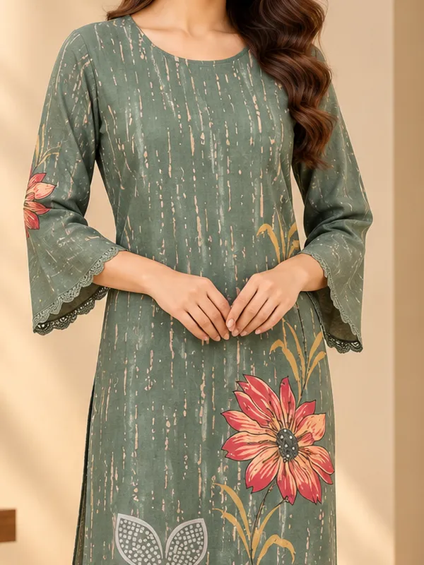 Cotton_Suit_for_Women_-_Green_Hand_Work_with_Printed_Dupatta_|_Daily_Wear