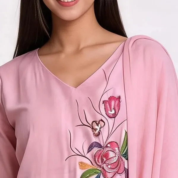 Hand_Painted_Cotton_Suit_for_Women_-_Baby_Pink,_Organza_Dupatta_|_Festive_Wear
