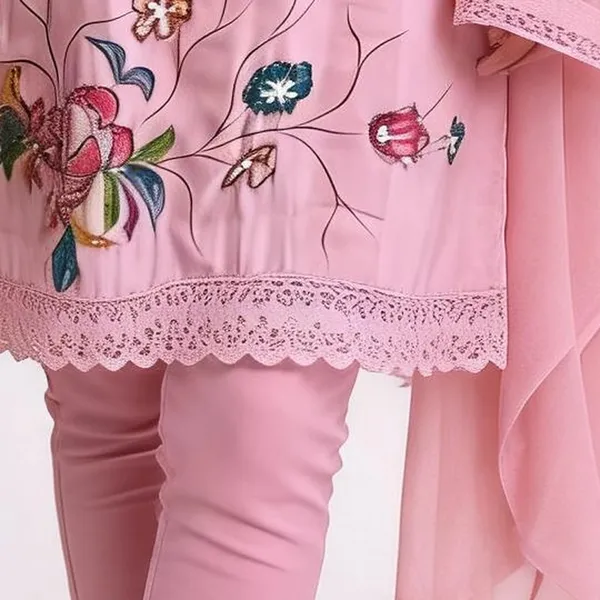 Hand_Painted_Cotton_Suit_for_Women_-_Baby_Pink,_Organza_Dupatta_|_Festive_Wear