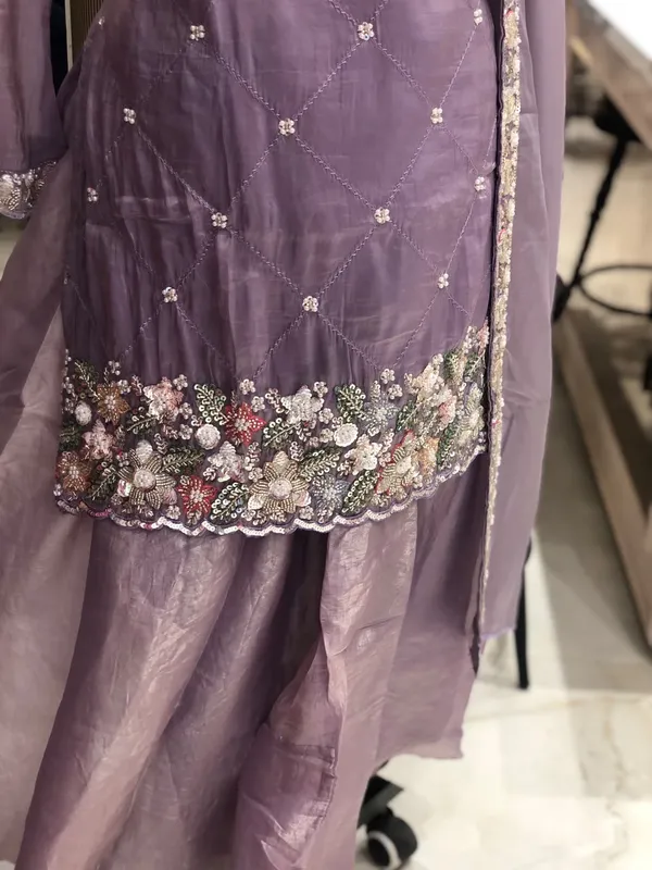 Lavender_Fendi_Silk_Embroidered_Short_Kurti_Sharara_Set_For_Women
