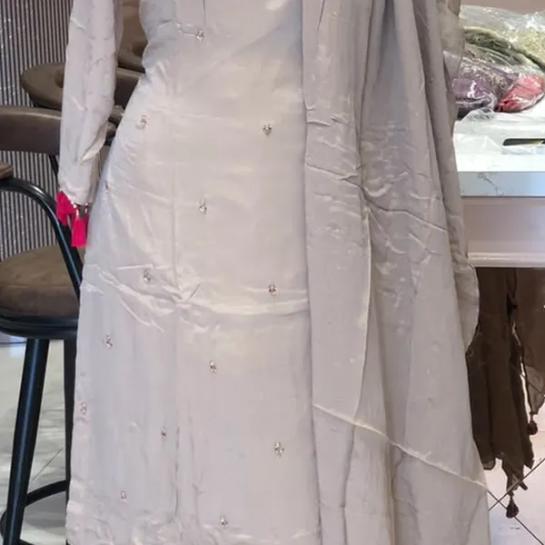 Palazzo_Suit_Set_for_Women_-_Beige_Chinon_with_Pink_Hand_Work_Neck_|_Festive