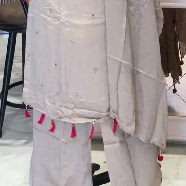 Palazzo_Suit_Set_for_Women_-_Beige_Chinon_with_Pink_Hand_Work_Neck_|_Festive