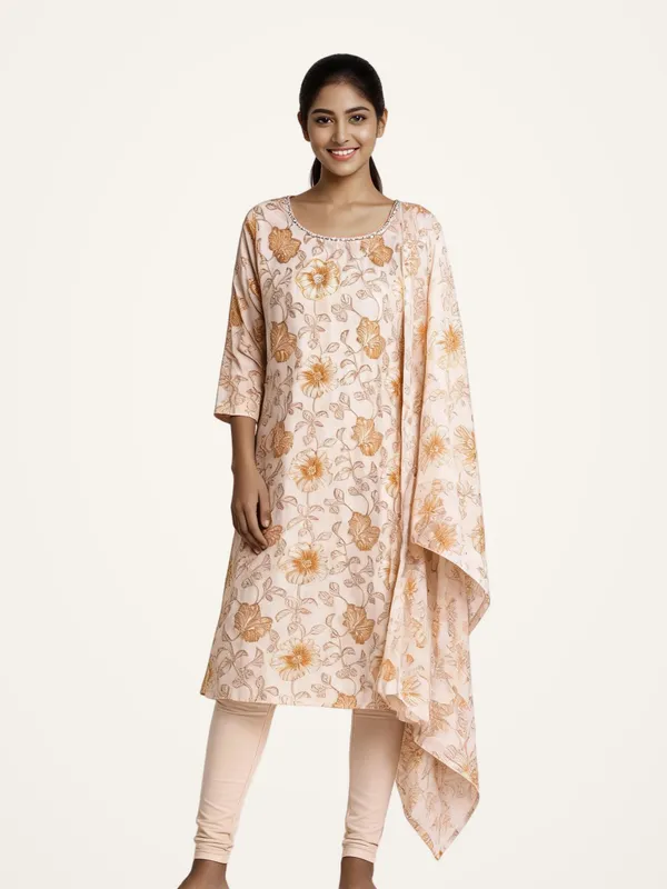 Cotton_Suit_Set_for_Women_-_Light_Beige_with_Printed_Dupatta_|_Daily_Wear