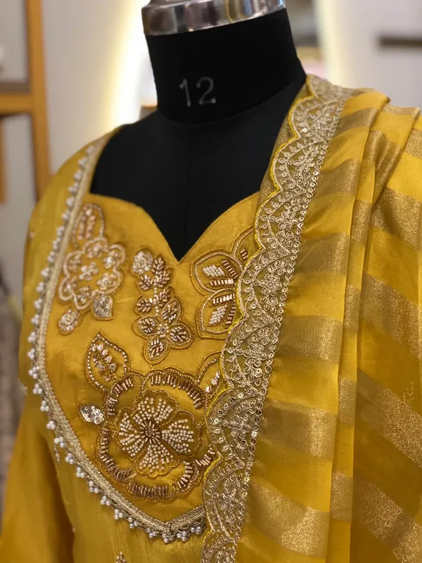 Yellow_Shimmer_Embroidered_Suit_Set_For_Women