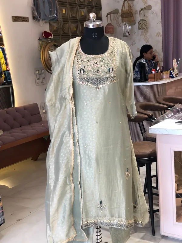Mint_Shimmer_Tissue_Peplum_Embroidered_Kurta_Suit_Set_For_Women