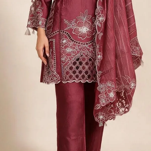 Pakistani_Suit_Set_for_Women_-_Maroon_Satin_Laser_Cut_3_Piece_|_Wedding_Wear