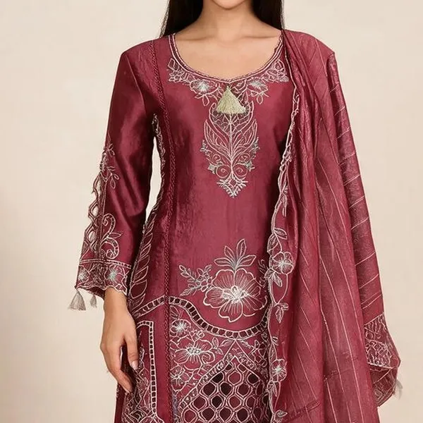 Pakistani_Suit_Set_for_Women_-_Maroon_Satin_Laser_Cut_3_Piece_|_Wedding_Wear
