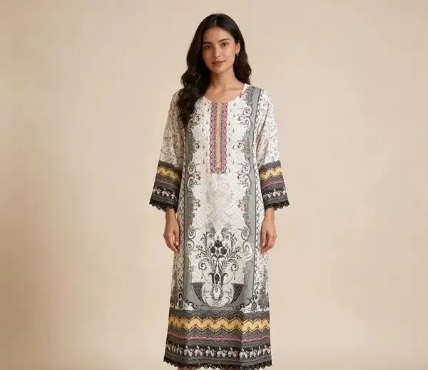 Black_And_White_Cotton_Kurta_For_Women